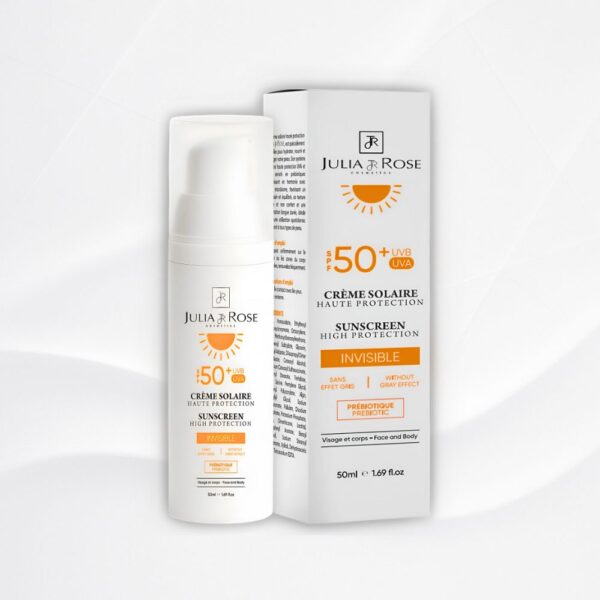 Crème Solaire avec Prébiotiques - Haute Protection SPF 50